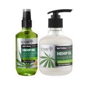Сухое масло для тела Dr. Sante Natural Therapy Hemp Oil 150 мл + жидкое мыло 250 мл