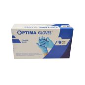 Рукавички оглядові нестерильні нітрилові optima gloves без пудри s №50