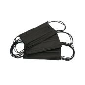 Маска медична нестерильна тришарова чорна №10