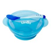 Тарілка Lindo А 49 на присосці з кришкою і ложкою 300 мл