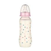 Бутылочка Baby-Nova пластиковая розовая 240 мл