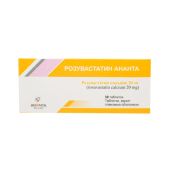 РОЗУВАСТАТИН ТАБЛ. 20МГ №30 Ananta Medicare (Индия)*