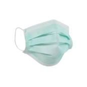 Маска медична нестерильна 3-и шарова зелена №10
