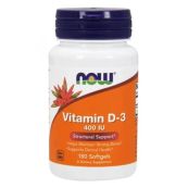 НОВ NOW ВИТАМИН Д3 400 МЕ КАПС.№180  3645