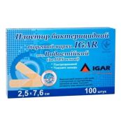 Пластырь бактерицидный IGAR Водостойкий на ПВХ основе 2,5 х 7,6 см №100