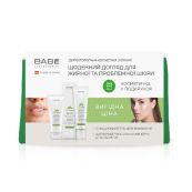 Набор BABE Laboratorios Stop Akn Матирующий увлажняющий крем 50 мл + Очищающий гель для умывания для жирной и проблемной кожи 100 мл с косметичкой в подарок