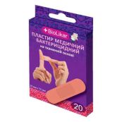 ПЛАСТЫРЬ БИОЛИКАР БАКТ. 25ММХ72ММ ТКАН. ЗЕЛ. №20  1059