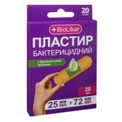 ПЛАСТЫРЬ БИОЛИКАР БАКТ. 25ММХ72ММ ТКАН. №20  0018