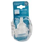 Соска силиконовая Philips AVENT Анти-колик быстрый поток от 6 мес. (SCY764/02) №2