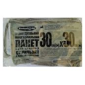 Пакет перевязочный кровоостанавливающий первой помощи стерильный 30 см x 30 см с подушкой №1