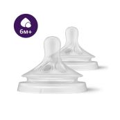 Соска силиконовая Philips Avent Natural Естественный поток с 6 мес. для густой еды (SCY966/02) №2