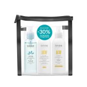 Набір для обличчя та тіла BABE Laboratorios Очищення та зволоження з косметичкою в подарунок (мило, лосьйон та гель)