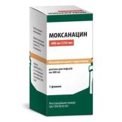 Моксанацин раствор для инфузий 400 мг/250 мл во флаконах по 250 мл