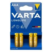БАТАРЕЙКА VARTA LONGLIFE AAA BLI 4 ALKALINE №4  5072