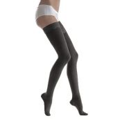 Панчохи компресійні Lauma Medical AG 305 з миском, з мереживом, 2 клас компресії, колір чорний, розмір 2D