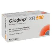 Сіофор XR 500 таблетки пролонгуючої дії 500 мг блістер №120