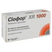 Сиофор XR 1000 таблетки пролонгирующего действия 1000 мг блистер №60