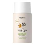 Солнцезащитный матирующий супер флюид BABE Laboratorios Sun Protection ВВ SPF 50 с тонирующим эффектом 50 мл