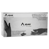 ПЕРЧАТКИ СМОТР. Н/СТ НИТР. (L) БЕЗ ПУДРЫ ПАРА ЧЕРН 4997