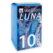 Тест-смужки для тестування рівня холестерину в крові Wellion LUNA №10