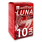 Тест-смужки для тестування рівня сечової кислоти в крові Wellion LUNA №10