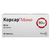 Корсар Моно таблетки покрытые оболочкой 80 мг №30
