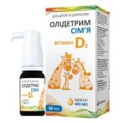 Олідетрим Сім'я Вітамін D3 краплі 400 МО у флаконі 30 мл