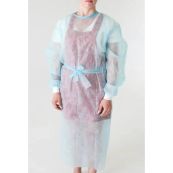 Халат хирургический нестерильный Снежка на завязках размер XL (54-56) голубой №1