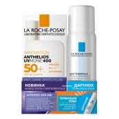 Набір La Roche-Posay Антелиос UVA 400: Сонцезахисний легкий корегуючий флюїд проти гіперпігментації шкіри 50 мл та Термальна Вода 50 мл