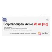 ЭСЦИТАЛОПРАМ-АСИНО ТАБЛ. 20 МГ №60