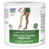 БИНТ ЭЛАСТ. 8 СМ Х 5 М /СРЕД. РАСТ./  2ШТ  9711