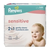 Дитячі серветки вологі Pampers Sensitive №80*3 (240 штук)