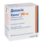 Депакин Хроно 300 мг таблетки пролонгированного действия покрытые оболочкой 300 мг контейнер №100