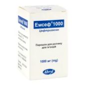 Емсеф порошок для розчину для ін'єкцій 1000 мг флакон №1