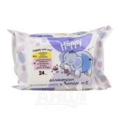 Серветки вологі Happy Вітамін Е №24