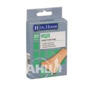 Пластырь медицинский бактерицидный Dr.House 7,2 см х 2,3 см тканый №20