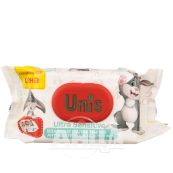 Салфетки влажные Unis без запаха с клапаном для детей №120