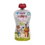 Пюре фруктове Hipp яблуко-персик-чорниця-малина з 4 місяців 100 г