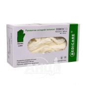 Рукавички оглядові нестерильні Medicare M пара латексні припудрені