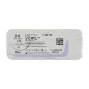 Викрил W9150 фиолетовый №2/0 длина 75 см игла колющая 40 мм окружность 1/2