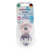 Пустушка Baby-Nova 26366-1 кругла силіконова з малюнком і кільцем для дівчаток №2