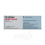 Ко-Діован таблетки вкриті оболонкою 80 мг + 12,5 мг блістер №14