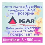 ПЛАСТЫРЬ РИВЕРПЛАСТ 3X500 ПРОЗРАЧ. ПЛАСТ. УП.