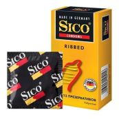 Презервативи Sico Ribbed ребристі зі змазкою №12