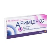 Аримідекс таблетки вкриті плівковою оболонкою 1 мг №28