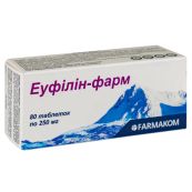 Еуфілін-Фарм таблетки 0,25 г №80
