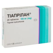 Тіапрілан таблетки 100 мг блістер №20