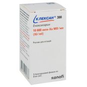Клексан 300 розчин для ін'єкцій 10000 анти-Ха МО/1мл флакон багатодозовий 3 мл №1