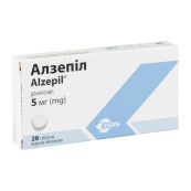 Алзепіл таблетки вкриті оболонкою 5 мг блістер №28
