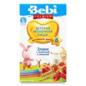 Молочная каша Bebi Premium злаки, малина и вишня 200 г